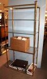 Brass Shelf with Glass Shelves