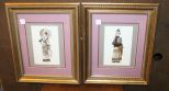 Pair of Framed Paper Dolls