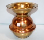 Copper and Brass Wells Fargo Spittoon