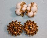 Two Pair Joan Rivers Clip On Earrings