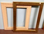 Two Decorative Gold Frames & Painted Frame
