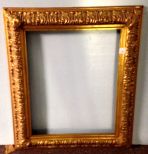 Heavily Leaf Carved Gold Frame