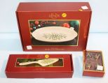 Lenox Bless This Home Tray, Lenox Server & Lenox Napkin Rings