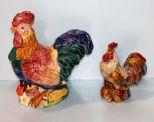 Rooster Cookie Jar & Rooster Figurine