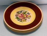 Four Fondeville Flower Plates