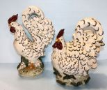 Black and White Rooster Cookie Jar & Statue