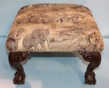 Mahogany Ball and Claw Foot Stool