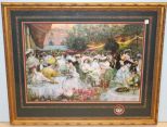 Victorian Ladies Print in Gold Frame