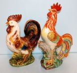 Two Porcelain Roosters