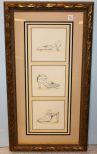 Print of Three Shoes in Gold Frame