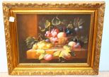 Fruit Oil on Canvas in Carved Gold Frame