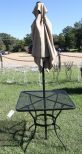 Metal Patio Table & Umbrella