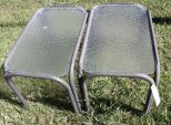 Two Tempered Glass Side Tables