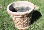 Terra Cotta Medium Basket Weave Planter