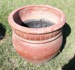 Terra Cotta Planter with Stripes