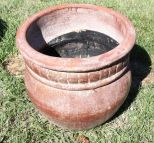 Terra Cotta Planter with Stripes