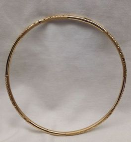 One Stamped 18KT Yellow Gold Lady's Cast and Hand Assembled 4mm Thick and 16