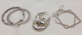 One Pair Sterling Silver Lady's Earrings