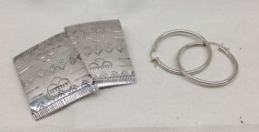 One Pair Sterling Silver Lady's Earrings