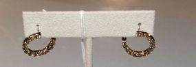 Pair Synthetic Citrine Earrings