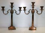 Pair of English Sheffield Candlesticks