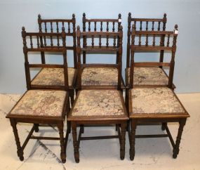 Set of Six English Oak Side Chairs