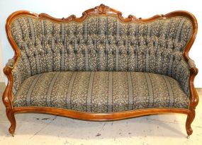 Victorian 19th Century Walnut Sofa