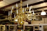 Williamsburg Colonial Style Brass Chandelier