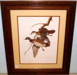 Vintage Wood Duck Print by Wm. Zimmerman