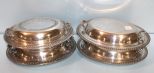 Set of Four Covered Silverplate Casseroles