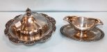 Silverplate Gravy Boat, Covered Butter