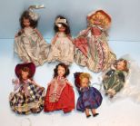 Six Vintage Dolls