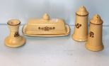 Vintage Pfaltzgraff Butter, Salt/ Pepper, Candlestick