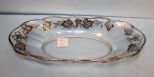 Silver Inlay Glass Dish