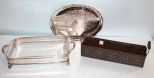 Silverplate Casserole, Tray & Handled Planter