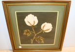 Needlepoint of Flowers Framed