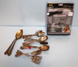 Dintary Digital Camera & Lot of 24 Silverplate Spoons and Forks