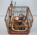 Vintage Crate, Bottles, Tins & Injection Pumps