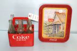 Plastic Coke Carton and Bottles & Coke Tray