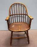 Walnut Windsor Back Arm Chair