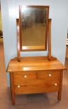 Oak Princess Dresser with Beveled Mirror