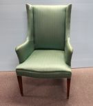 Mahogany Straight Leg Wing Back Arm Chair