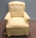 White Upholstered Arm Chair