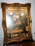 Mirror in Gold Plastic Frame