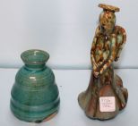 Ceramic Angel Signed McCornell & Pottery Jar