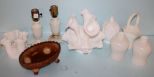 Group Lot of Milk Glass
