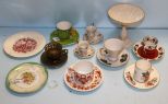 Lenox Compote, Various Small Cups and Saucers
