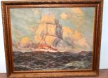Vintage Painting on Board of Ship