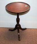 Small Leather Top End Table