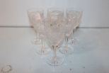 Six Cut Glass Glasses